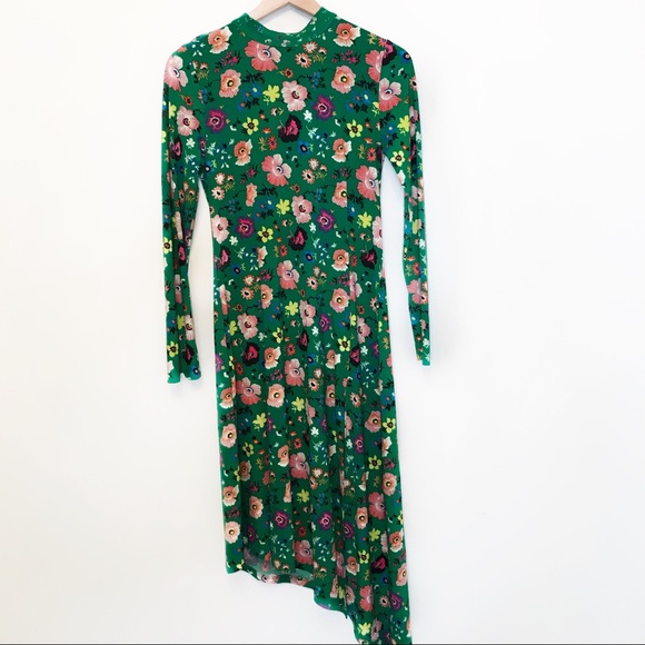 topshop green floral dress